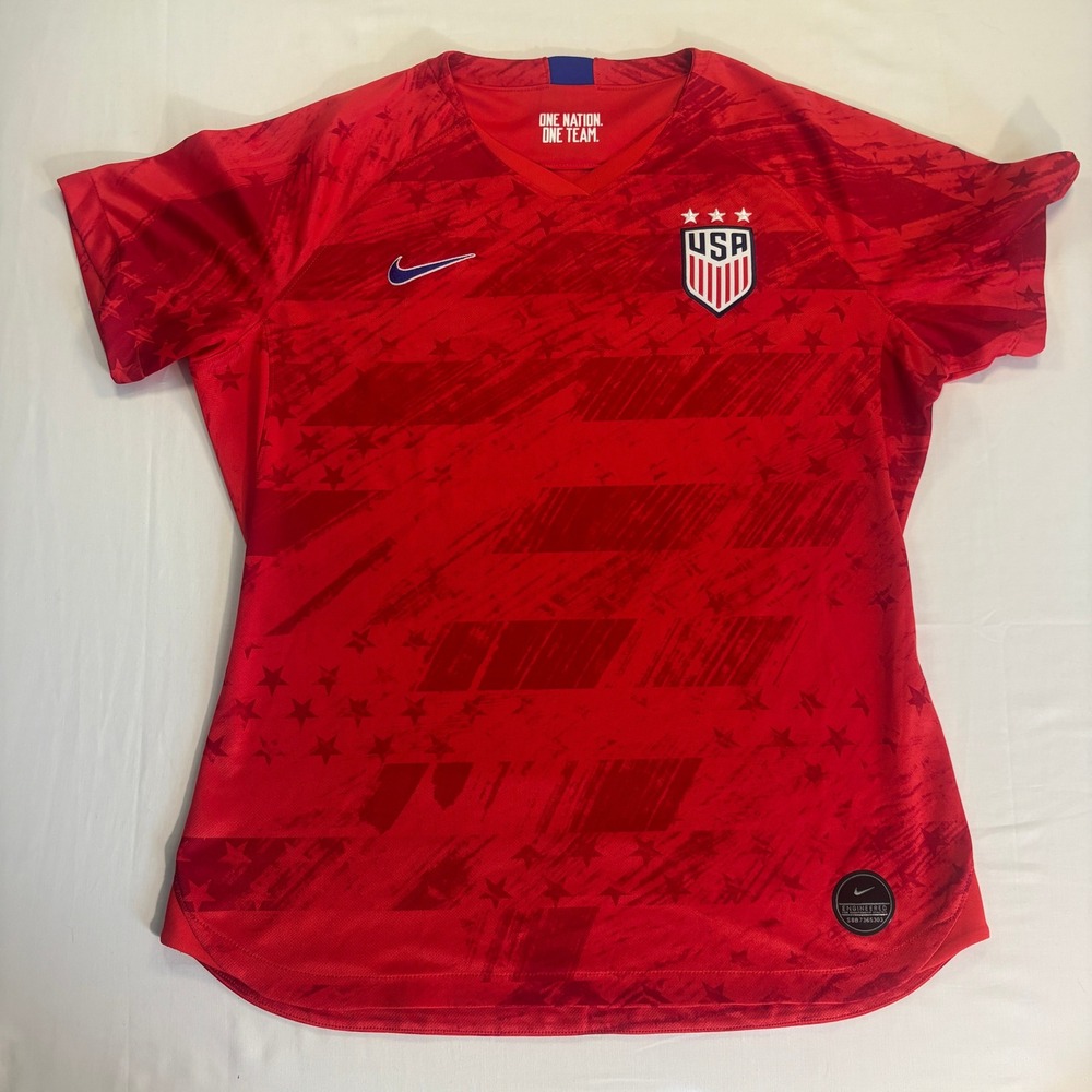 Nike USWNT 2019 Away Jersey Womens Large Red USA Soccer National Team AJ4397-657